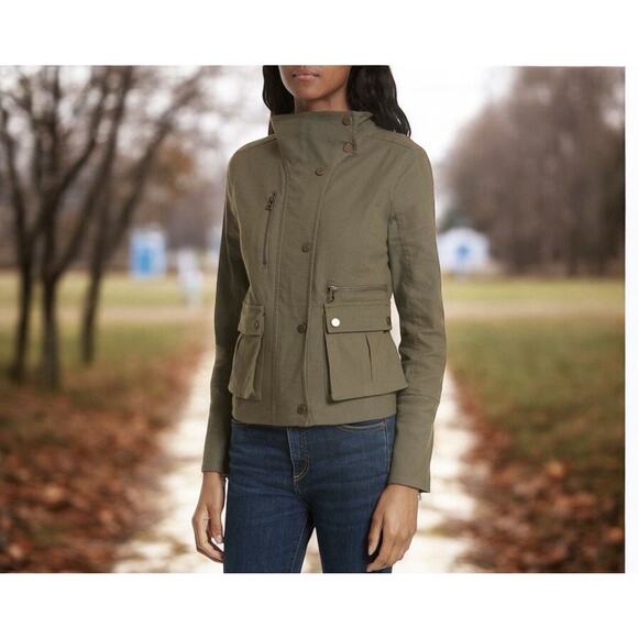 Veronica Beard Jeans Utility Jacket Everglade Size 8 - Picture 1 of 8